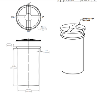 30 Gallon Vertical Open Top Tank Lids RTS Plastics VOT-30 17x30 Lid