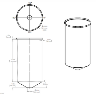 660 Gallon Cone Bottom Tank RTS Plastics CBOT-550