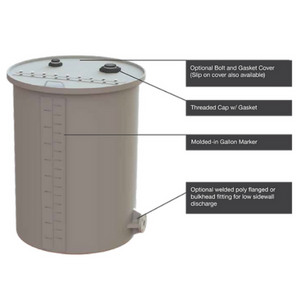 72 Gallon Vertical Open Top Tank Lids RTS Plastics VOT-60 Lid